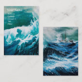Schip in het Zee in Storm Visitekaartje (Voorkant / Achterkant)