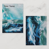 Schip in het Zee in Storm Visitekaartje (Voorkant / Achterkant)