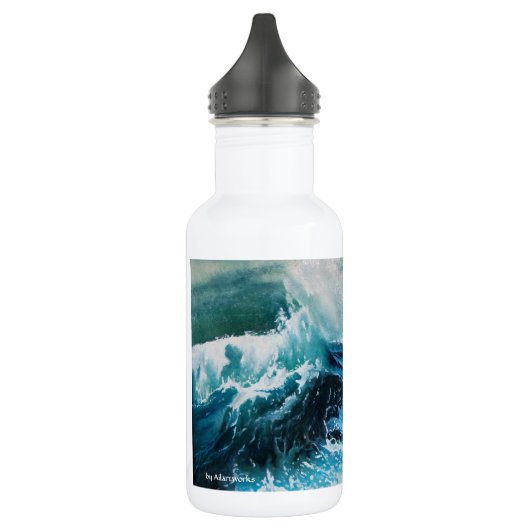 Schip in het Zee in Storm Waterfles (Links)