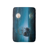 Schip in maanlicht badmat (Voorkant Verticaal)