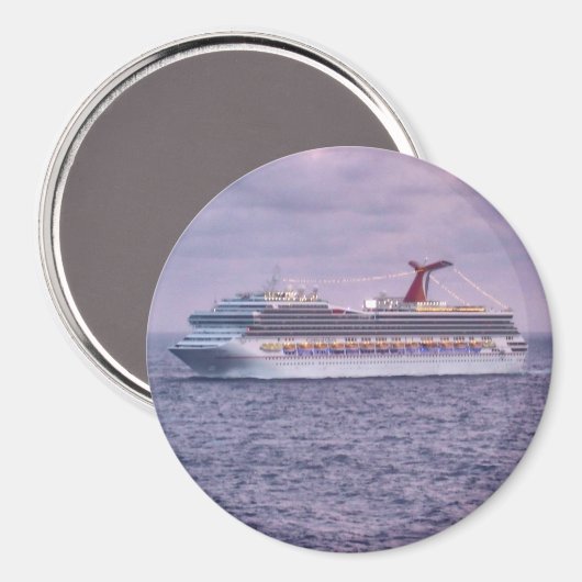 Schip in Paars Magneet (Voorkant / Achterkant)