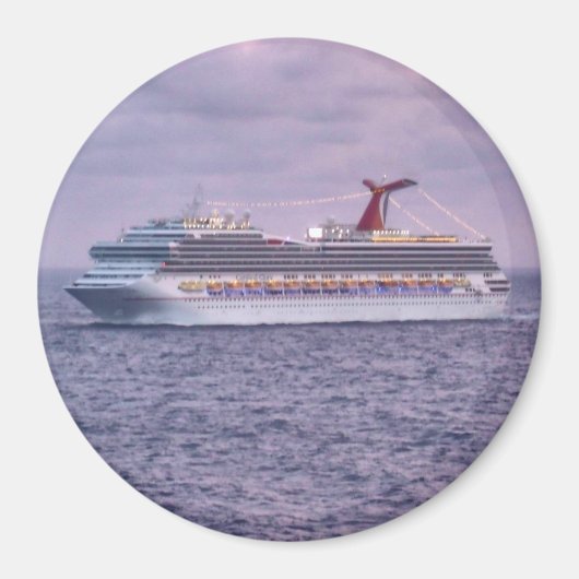 Schip in Paars Magneet (Voorkant)