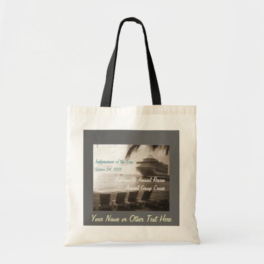 Schip in Sepia  Tote Bag (Voorkant)