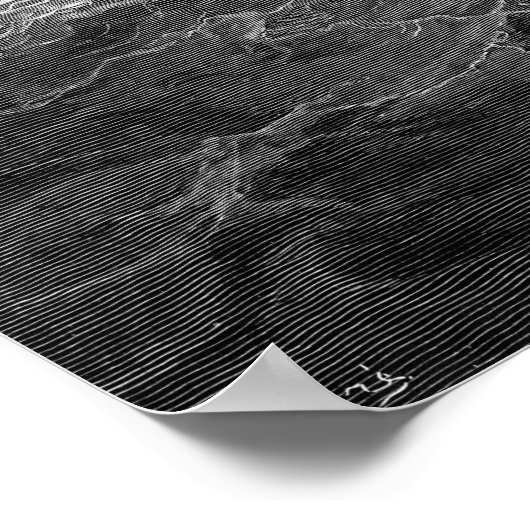 Schip in stormachtig zee poster (Hoek)