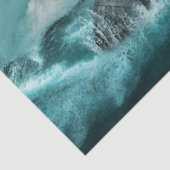 Schip in stress op Storm van de Angry Zee Tissuepapier (Detail)