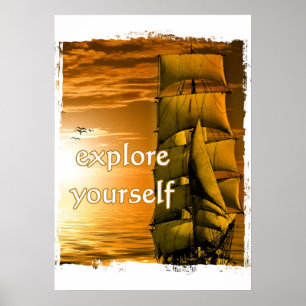  schip inspirerend motivatie reizen poster