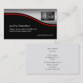 Schip / jacht Khandlers Anchor Chain, rode swoosh Visitekaartje (Voorkant / Achterkant)