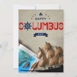 Schip & Kaart Gelukkige Columbusdag