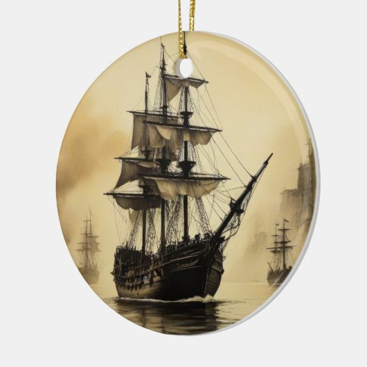  schip keramisch ornament (Links)