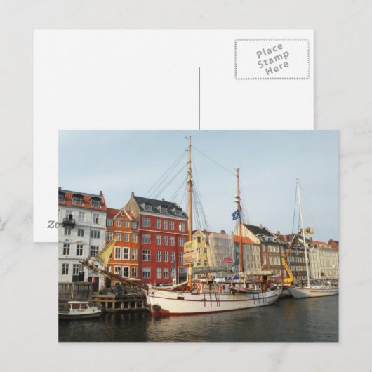 Schip Kopenhagen Briefkaart (Voorkant / Achterkant)