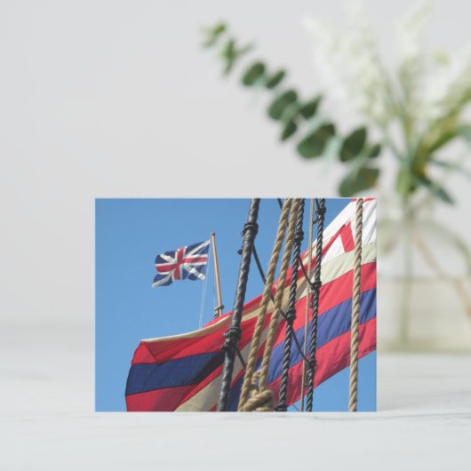 Schip-masten in Historic Jamestowne Briefkaart (Staand voorkant)