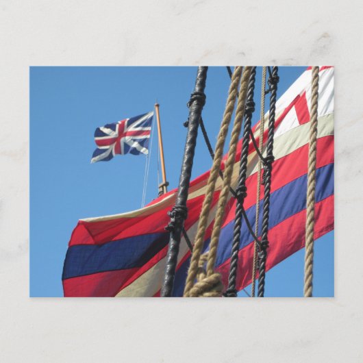 Schip-masten in Historic Jamestowne Briefkaart (Voorkant)