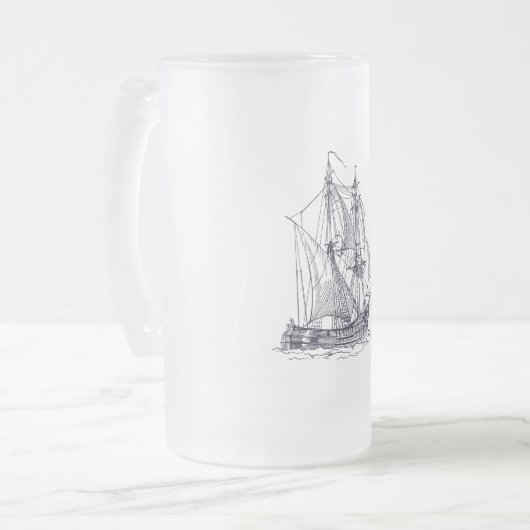  schip matglas bierpul (Voorkant links)