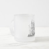  schip matglas koffiemok (Voorkant links)