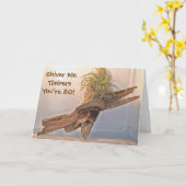 Schip me-timmers Je bent 80 verjaardag Kaart (Gele Bloem)