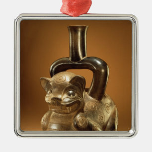 Schip met puma, Chavin Culture, c.90 BC Metalen Ornament