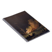 Schip on Fire at Night, c.1756 (olie op canvas) Notitieboek (Rechterzijde)
