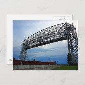 Schip onder de Lift Bridge Briefkaart (Voorkant / Achterkant)