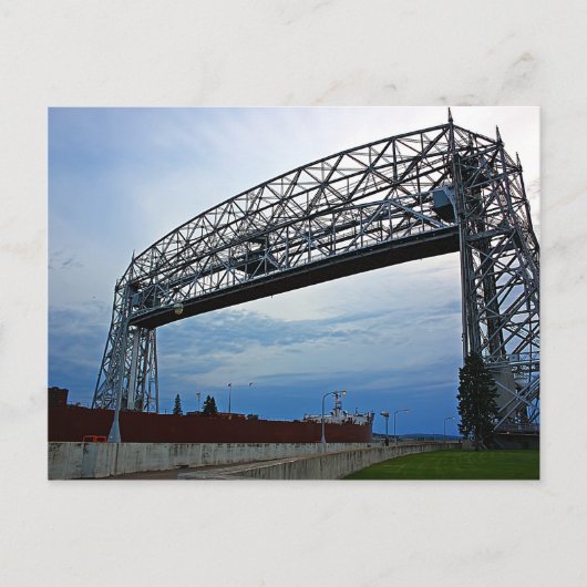 Schip onder de Lift Bridge Briefkaart (Voorkant)