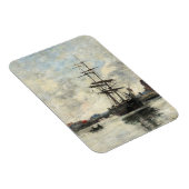 Schip op de Touques Eugene Boudin(Frans, 1824-189 Magneet (Rechterzijde)