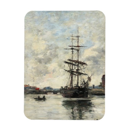 Schip op de Touques Eugene Boudin(Frans, 1824-189 Magneet (Verticaal)
