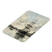 Schip op de Touques Eugene Boudin(Frans, 1824-189 Magneet (Linkerzijde)