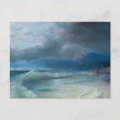 Schip op een Stormy Morning, Aivazovsky Briefkaart (Voorkant)
