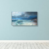 Schip op een Stormy Morning, Aivazovsky Canvas Afdruk (Insitu (Houten vloer))