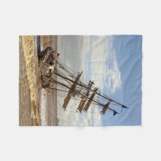 SCHIP OP HET BEDRIJF FLEECE DEKEN (Voorkant (Horizontaal))