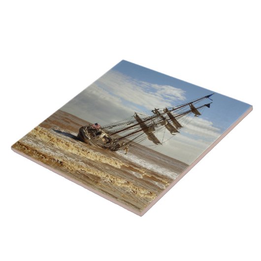 SCHIP OP HET BEDRIJF TEGELTJE (Zijkant)