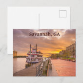 Schip op het dok in de buurt van het centrum van S Briefkaart (Voorkant / Achterkant)