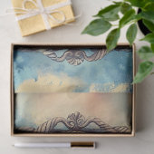 Schip op Stormy Zee Rope Border Decoupage Tissuepapier (Geschenk)