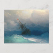 Schip op Stormy-Zeeen door Ivan Ayvazovsky Briefkaart (Voorkant)