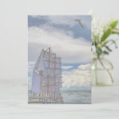 Schip op zee - lagere dekking kaart (Staand voorkant)