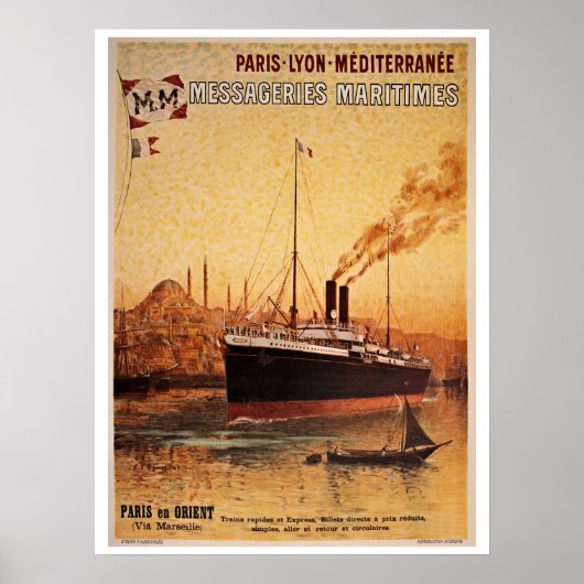 schip Parijs Lyon Méditerranée: reis en vervoer Poster (Voorkant)
