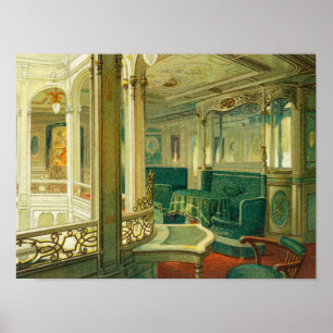 Schip Patricia , lijn Hamburg-Amerika Poster