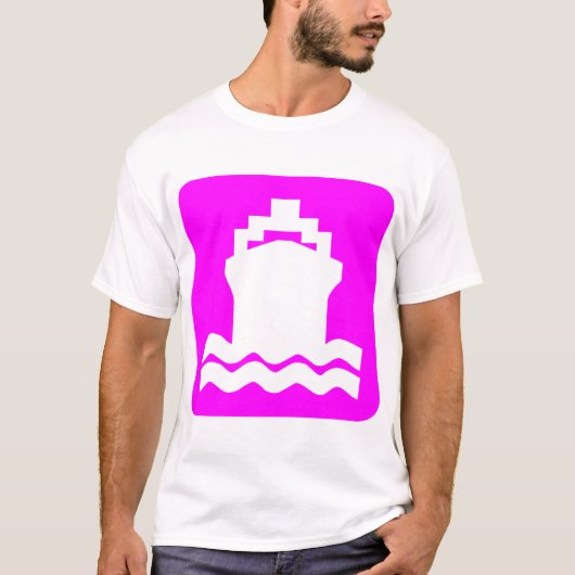 Schip Recht - Magenta T-shirt (Voorkant)