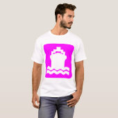 Schip Recht - Magenta T-shirt (Voorkant volledig)