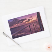 Schip Serene Sunrise Cruise Rechthoekige Sticker (Envelop)