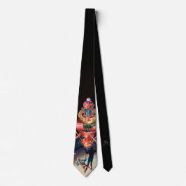Schip Shock Retro Science Fiction Necktie Stropdas