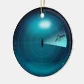 Schip Sonar Screen Kraken Giant Squid Nautical Keramisch Ornament (Links)