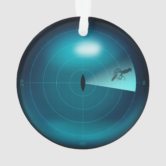 Schip Sonar Screen Kraken Giant Squid Nautical Ornament (achterkant)