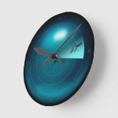 Schip Sonar Screen Kraken Giant Squid Nautical Ronde Klok (Hoek)