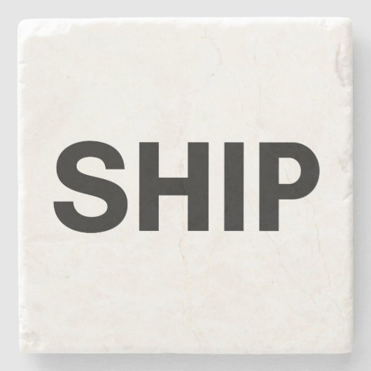 schip stenen onderzetter (Voorkant)