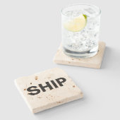 schip stenen onderzetter (Zijkant)