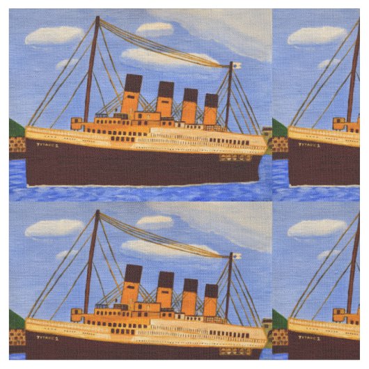 Schip Titanic katoenen stof (Close Up)