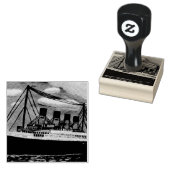 Schip Titanic Wood Art Stamp Rubberstempel (Gestempeld)