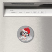 Schip Tzu Santa Paws-cadeaus Magneet (Insitu (Vaatwasser))