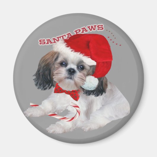 Schip Tzu Santa Paws-cadeaus Magneet (Voorkant)