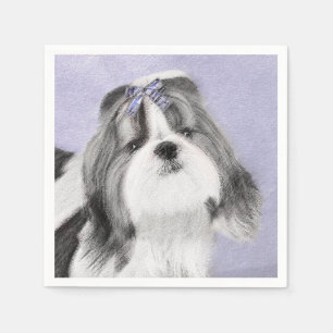 Schip Tzu schilderen - Oorspronkelijke dog maken Servet